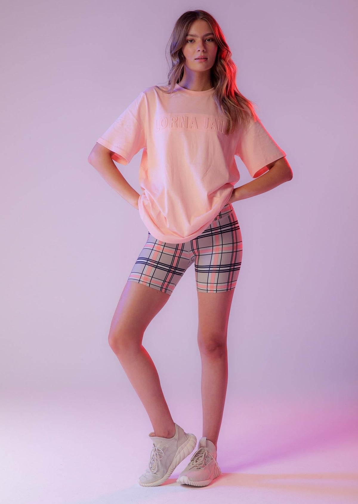 Peachy Active Embossed Oversized Tee