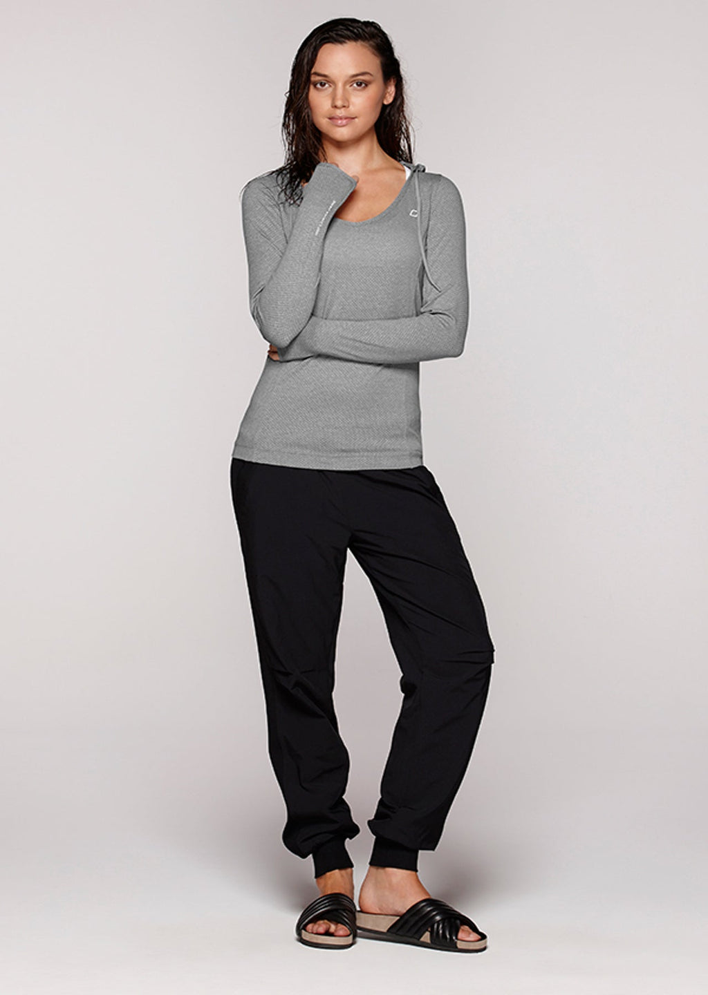 Abbey Hooded Excel L/Slv Top