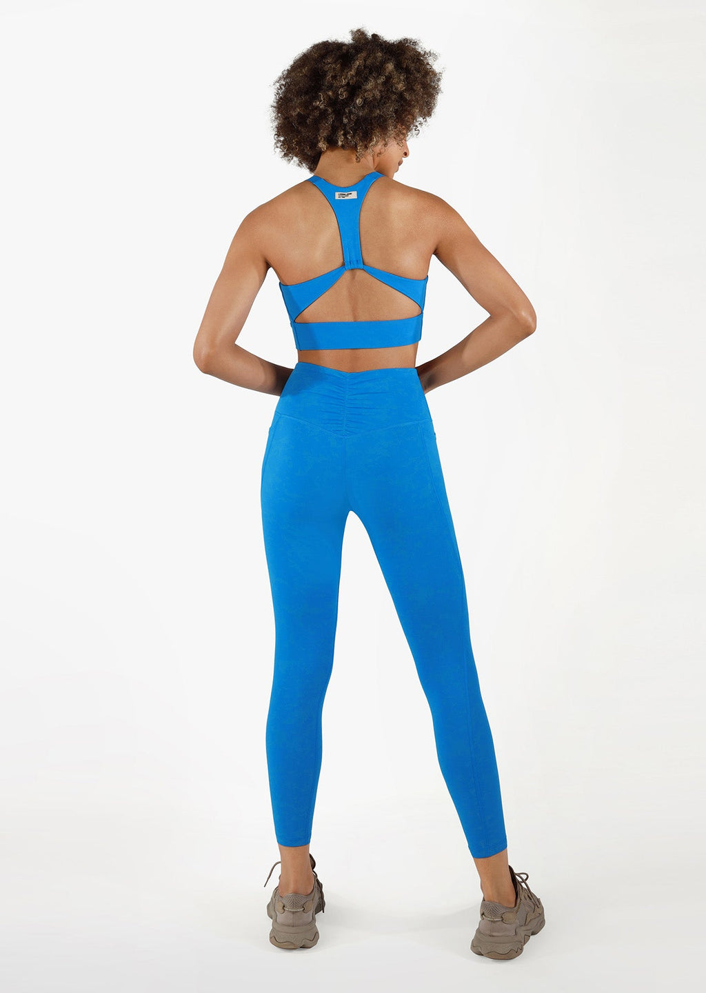 Azure Ruched Ankle Biter Leggings