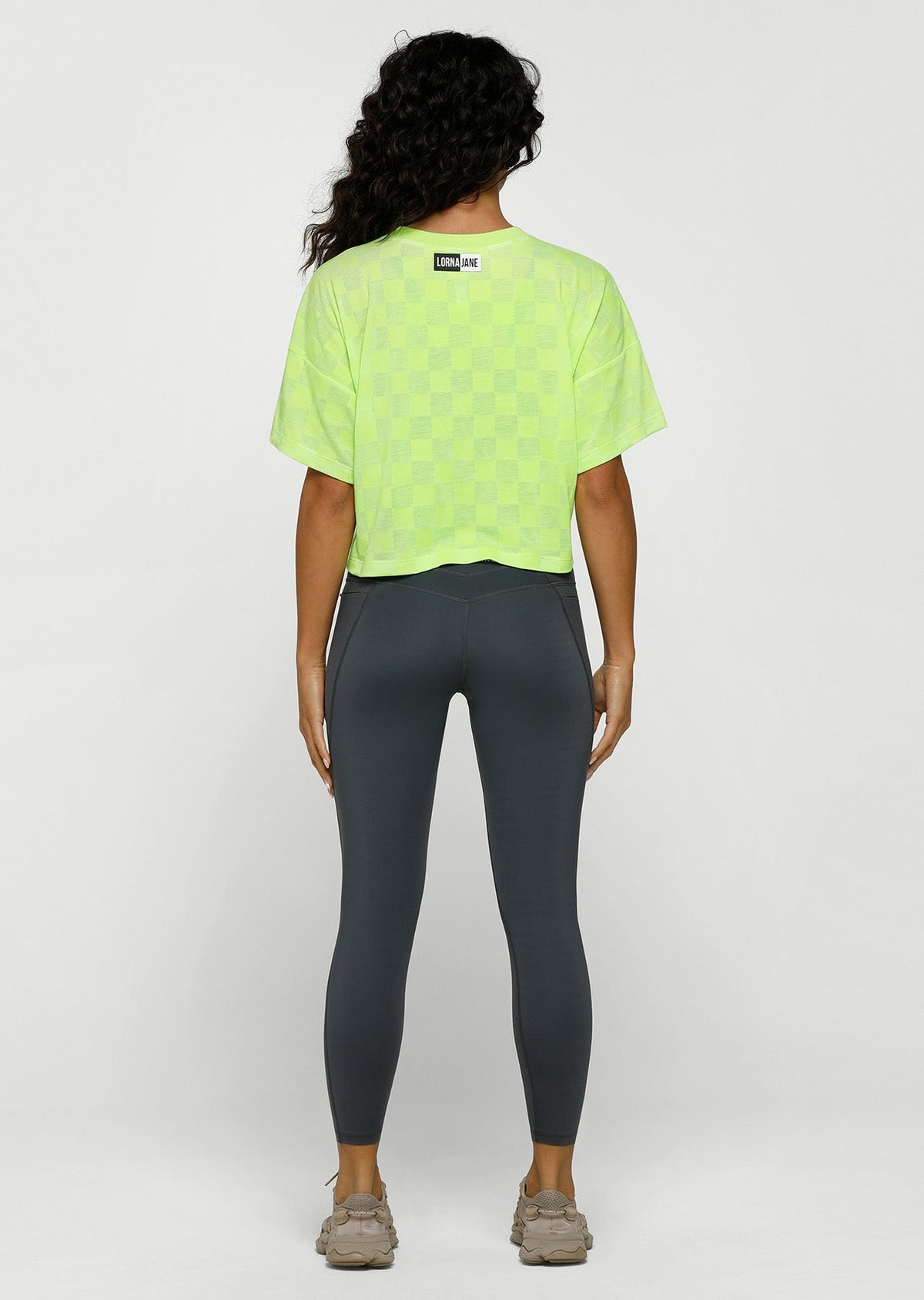 Checkerboard Burnout Cropped Tee