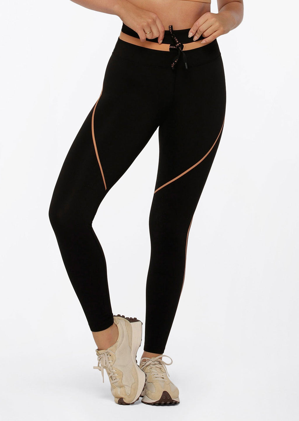 Contrast Racer Full Length Leggings
