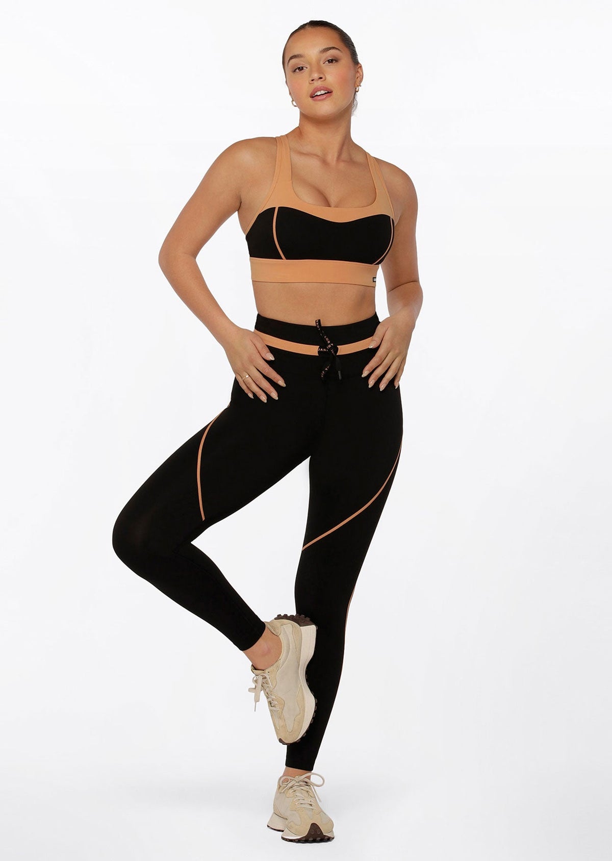 Contrast Racer Full Length Leggings