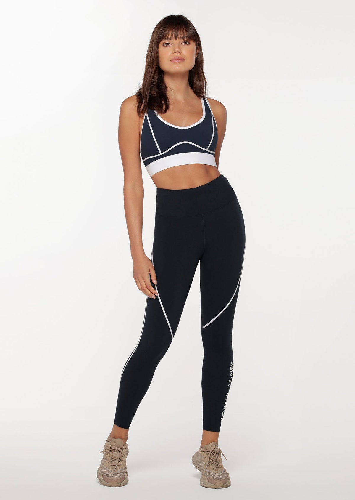Contrast Racer Sports Bra