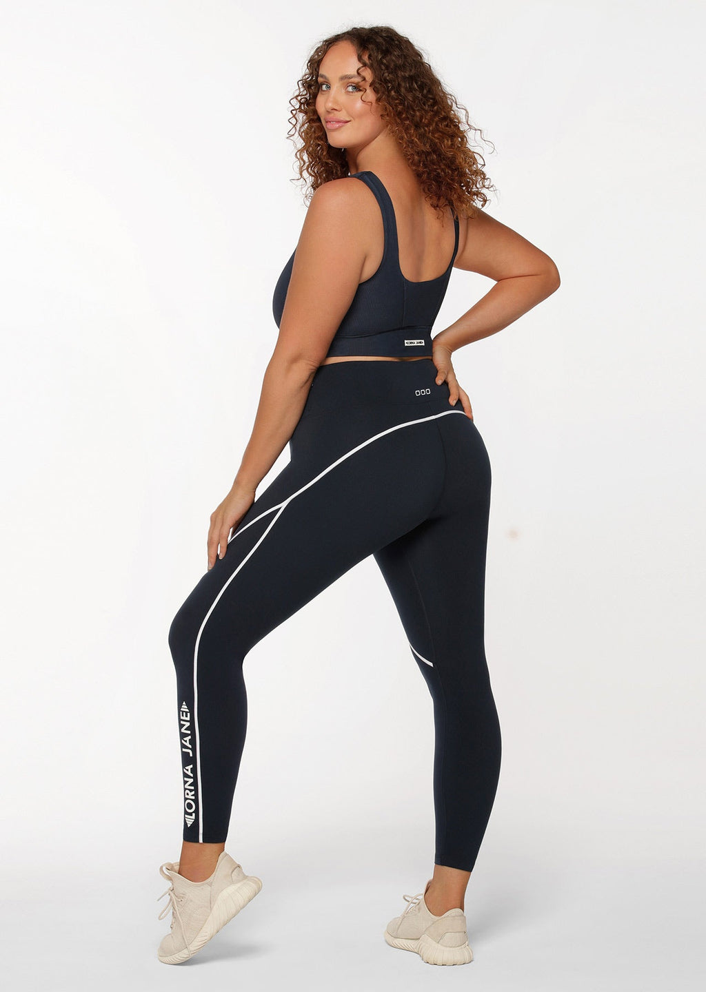Contrast Stitch Racer Ankle Biter Leggings