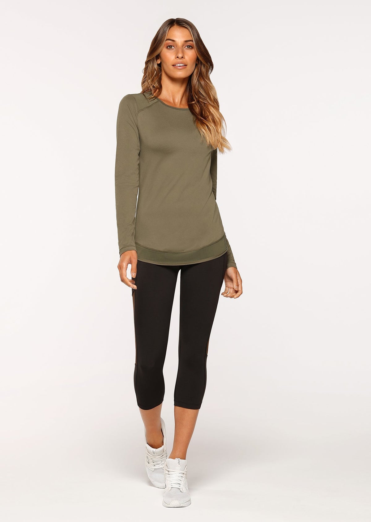 Crescent Active L/Slv Top