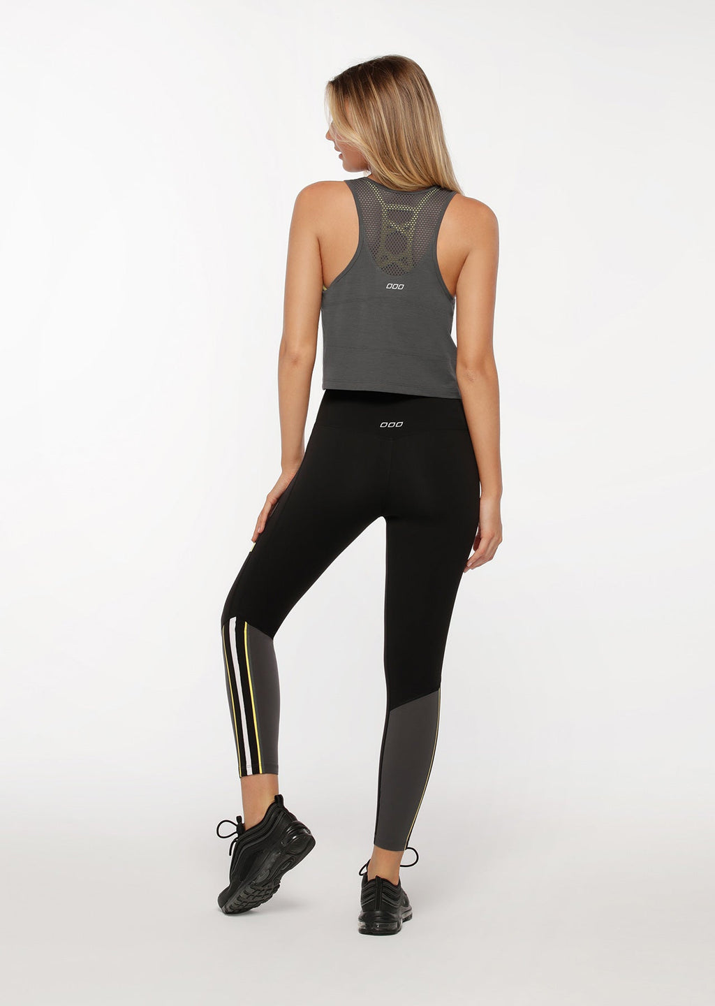 Cropped Mesh Active Tank