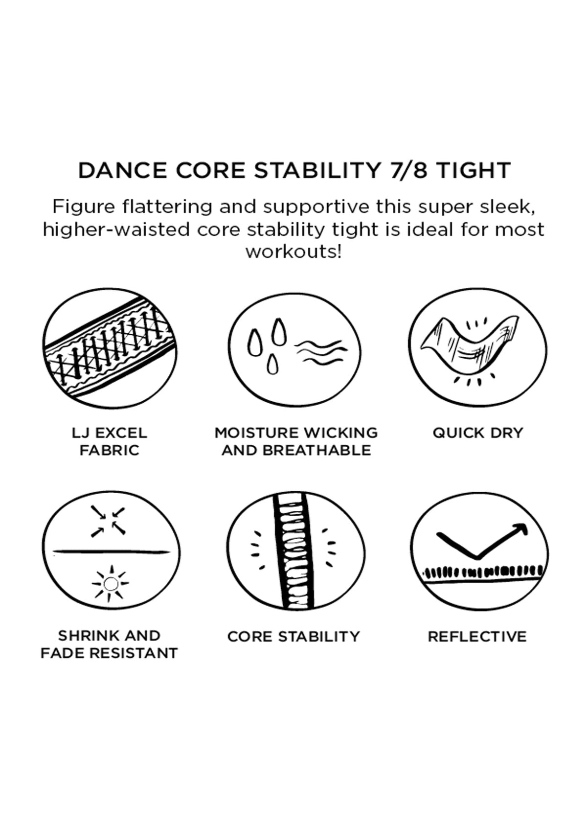 Dance Core Stability 7/8 Tight