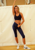 Distance Stomach Support Phone Pocket 3/4 Leggings