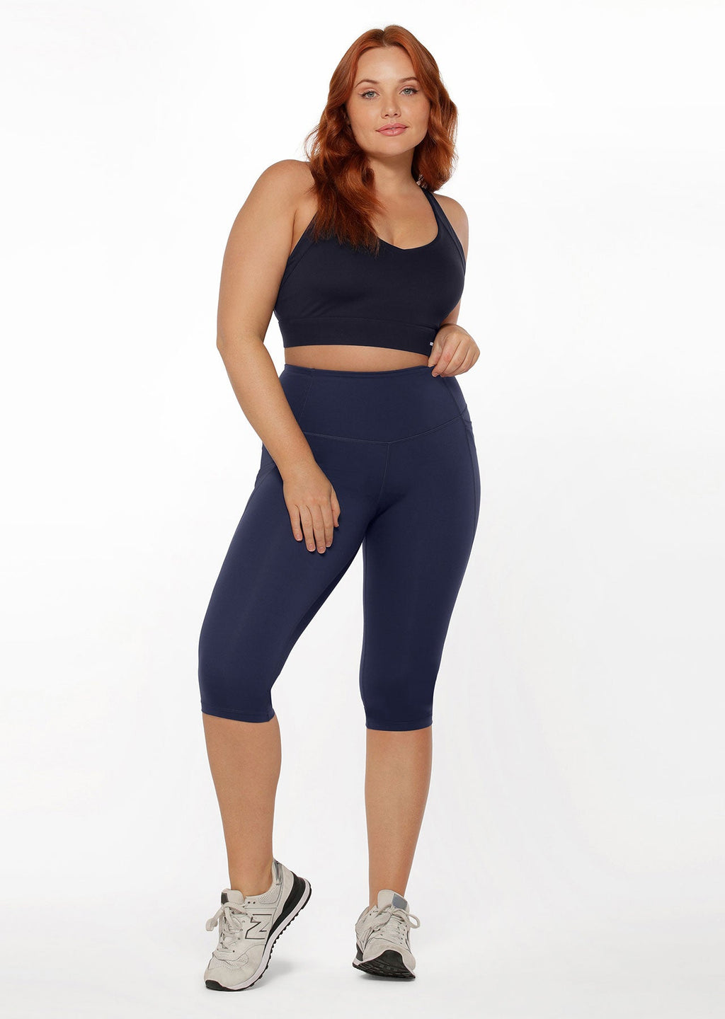Distance Stomach Support Phone Pocket 3/4 Leggings