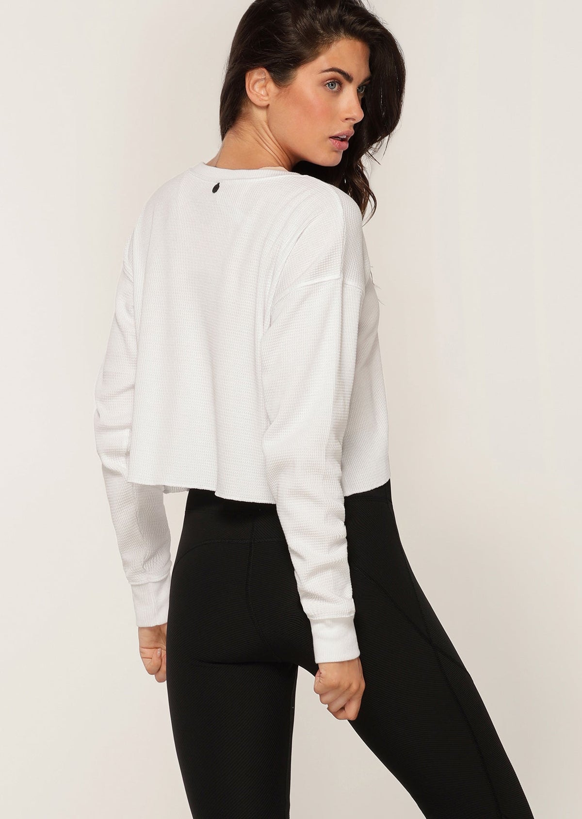 Down Time Long Sleeve Cropped Sweat