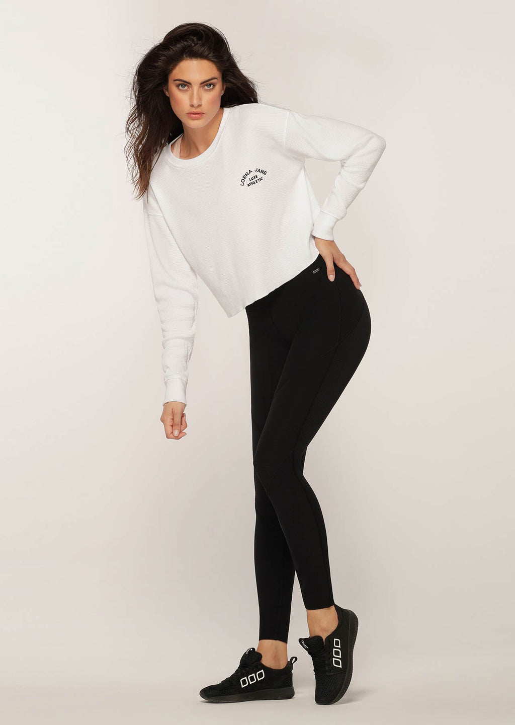 Down Time Long Sleeve Cropped Sweat