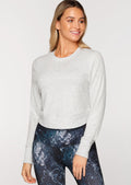 Feather Cropped Sweat