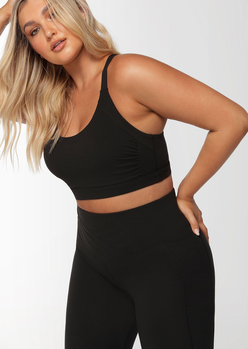 Gathered Panel Sports Bra