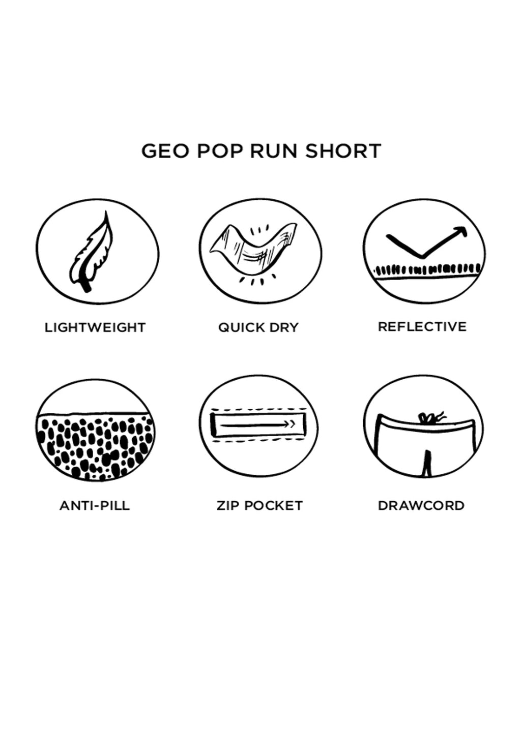 Geo Pop Run Shorts