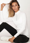 Half Zip Iconic Long Sleeve Top