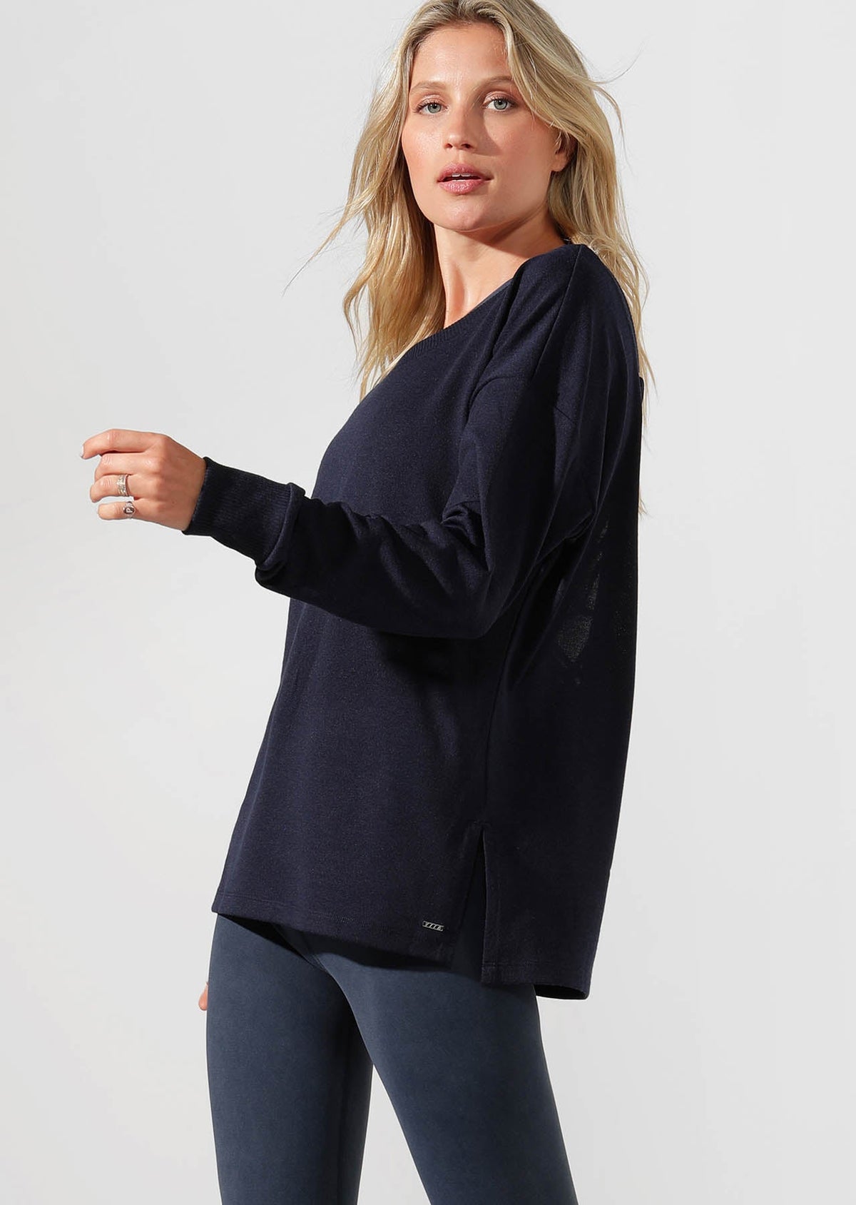 Lacy Open Back Long Sleeve Top