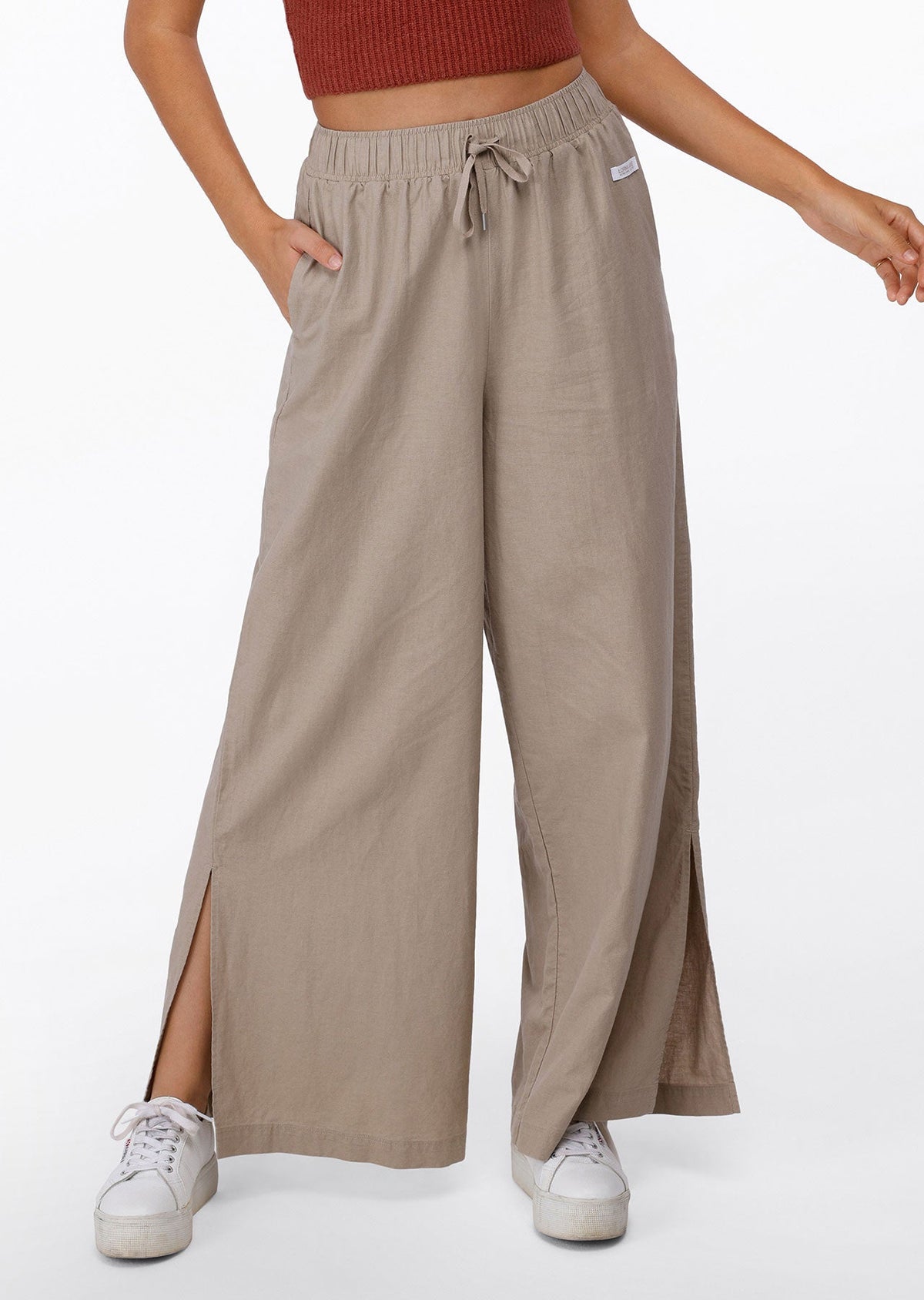 Leisure In Linen Full Length Pants