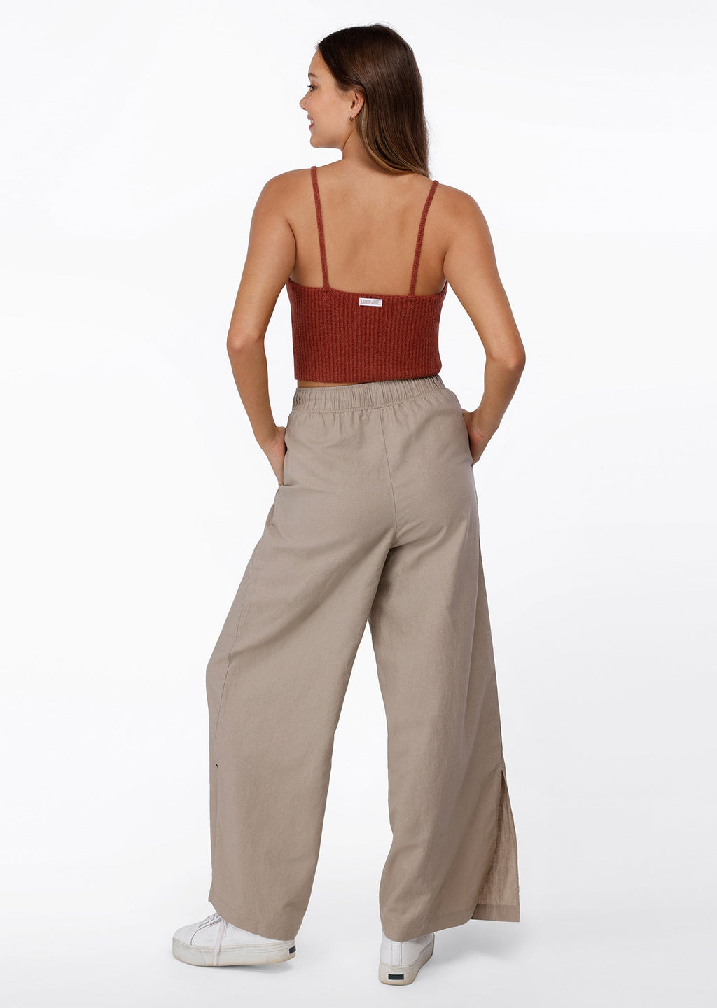 Leisure In Linen Full Length Pants