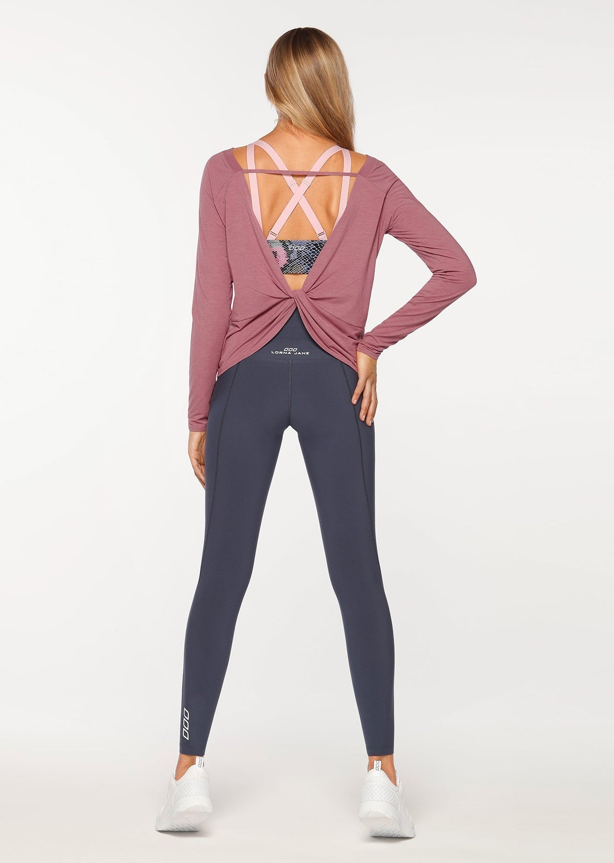 LJ L/Slv Open Back Active Top