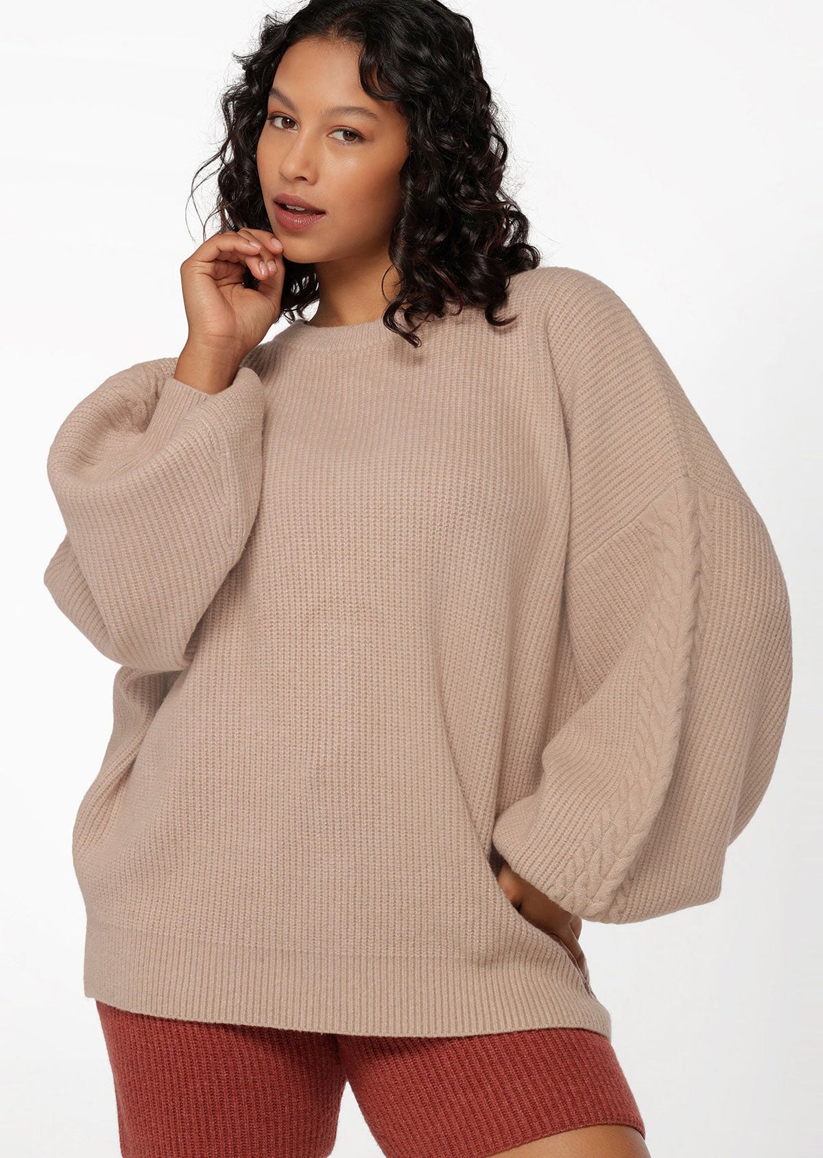 Merino Blend Knit Oversized Jumper