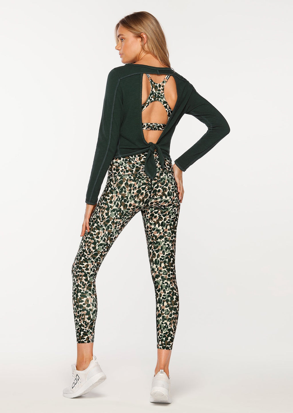 Open Back Cropped L/Slv Top