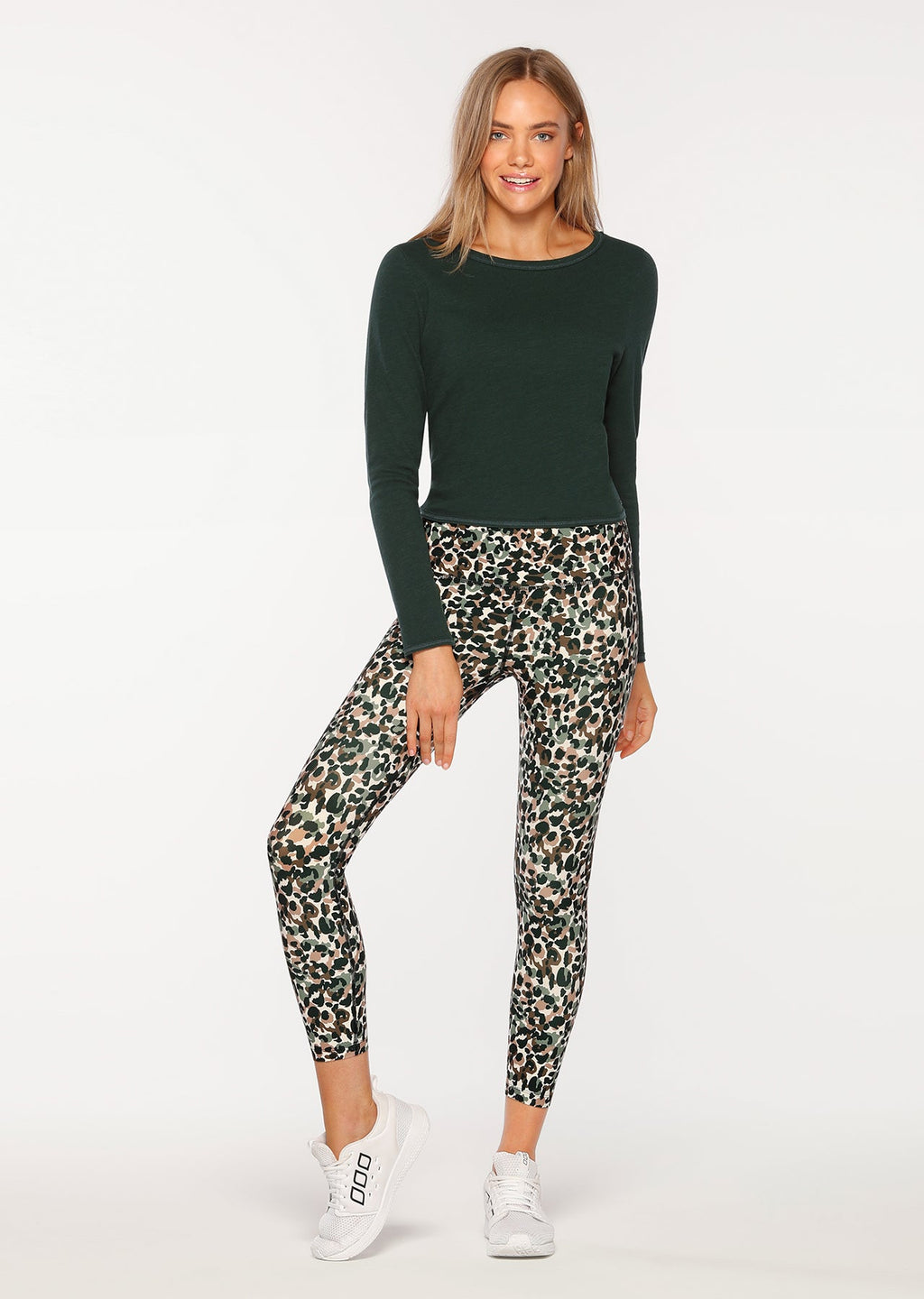 Open Back Cropped L/Slv Top