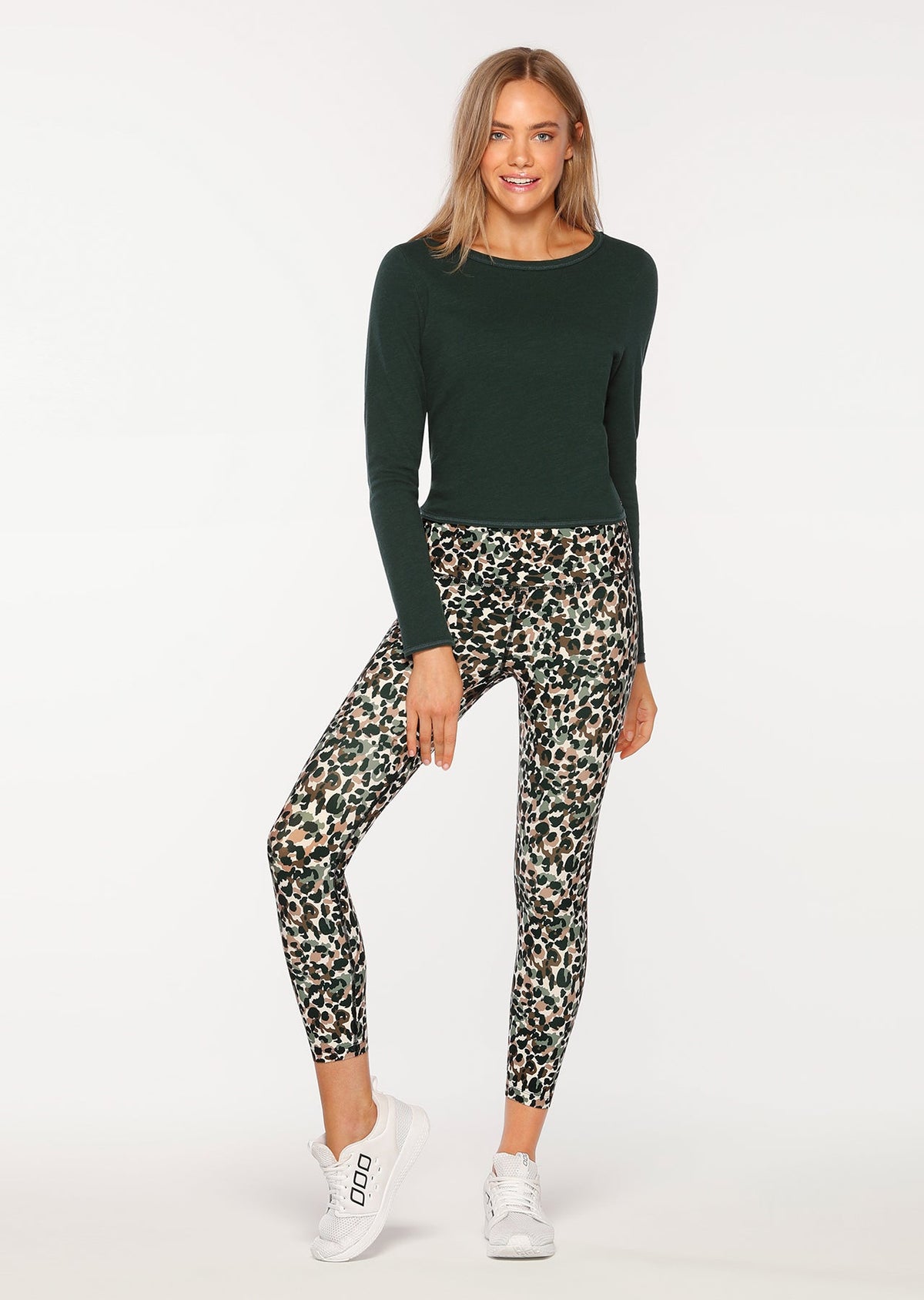 Open Back Cropped L/Slv Top