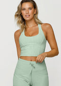 Pace It Rib Tank Bra Combo