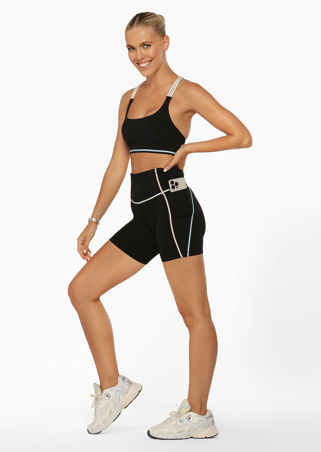 Pastel Glow Recycled No Chafe Bike Shorts