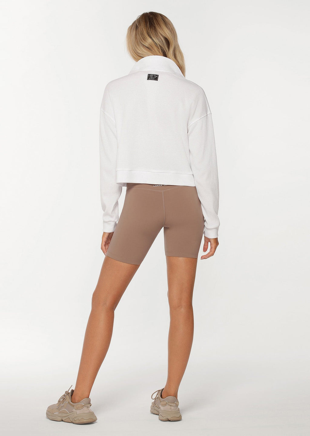 Polo Cropped Long Sleeve Top