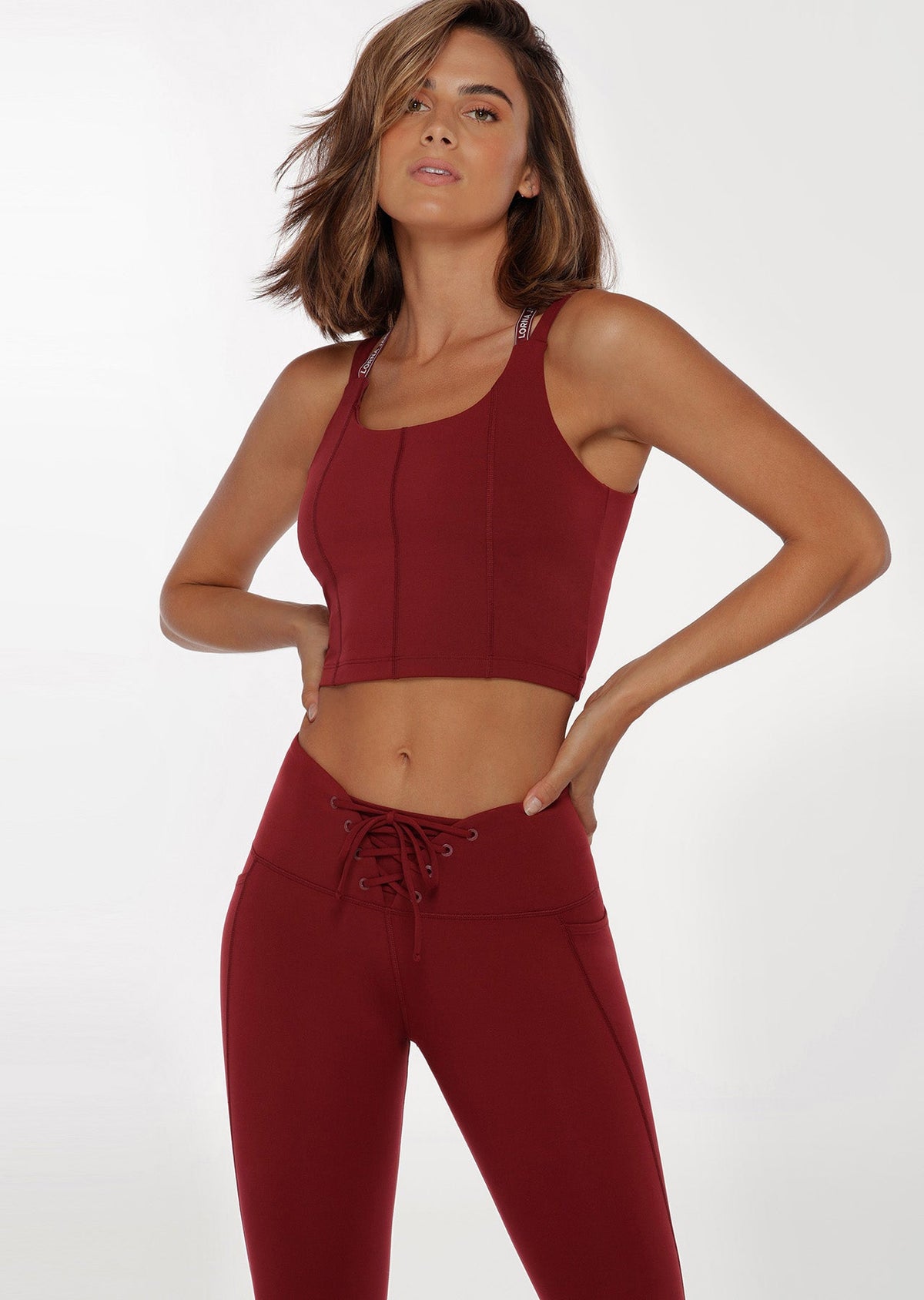 Power Cropped Tank Bra Combo