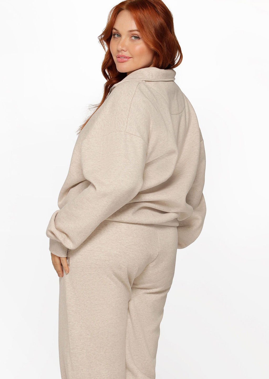 Quater Zip Fleece Oversized Sweat