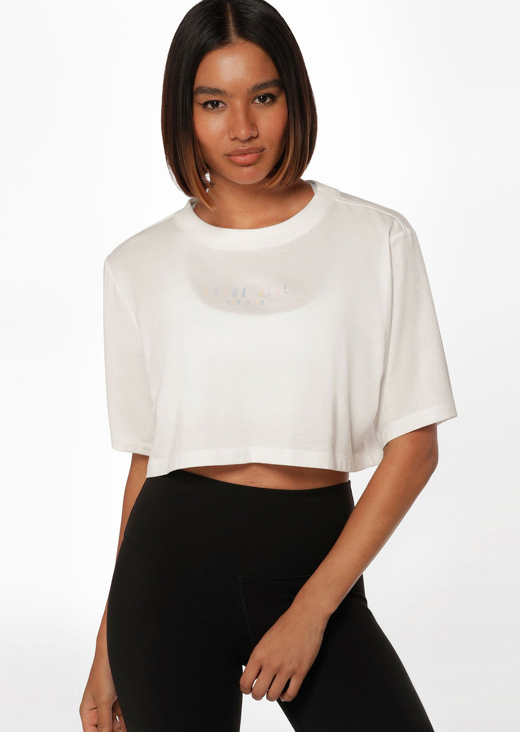 Rainbow Transdry Active Cropped Tee